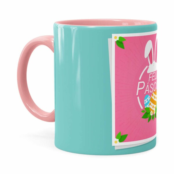 Caneca Feliz Páscoa V01 Rosa
