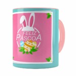 Caneca Feliz Páscoa V01 Rosa