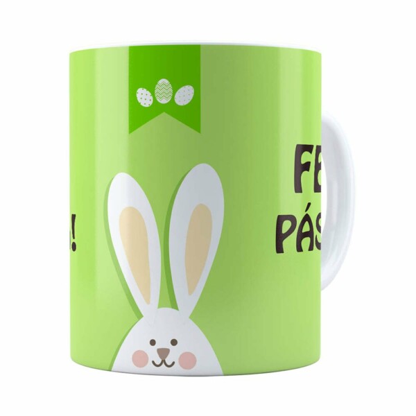 Caneca Feliz Páscoa V02 Branca