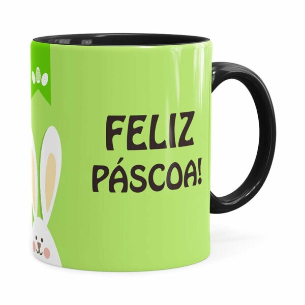 Caneca Feliz Páscoa V02 Preta