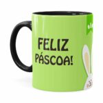 Caneca Feliz Páscoa V02 Preta