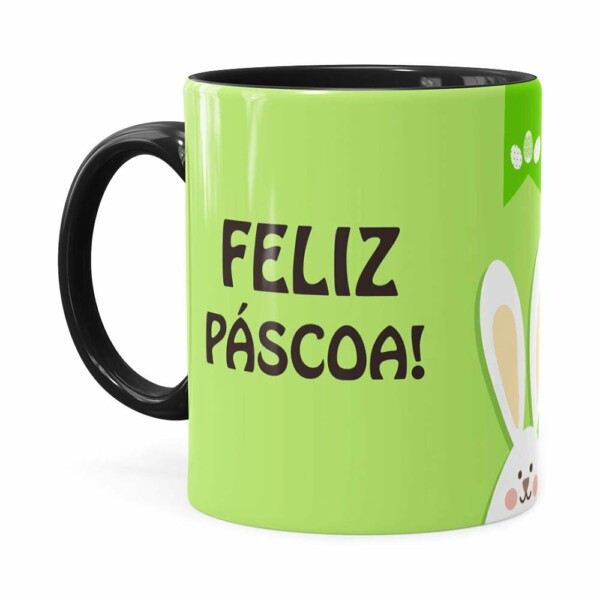 Caneca Feliz Páscoa V02 Preta