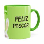 Caneca Feliz Páscoa V02 Verde Claro