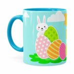 Caneca Feliz Páscoa V03 Azul Claro