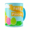 Caneca Feliz Páscoa V03 Azul Claro