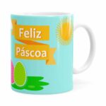 Caneca Feliz Páscoa V03 Branca