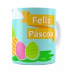 Caneca Feliz Páscoa V03 Branca