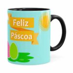 Caneca Feliz Páscoa V03 Preta