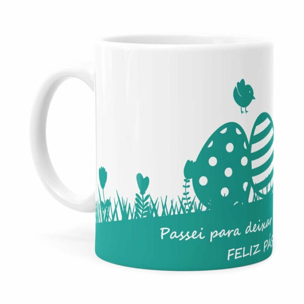 Caneca Feliz Páscoa V05 Branca