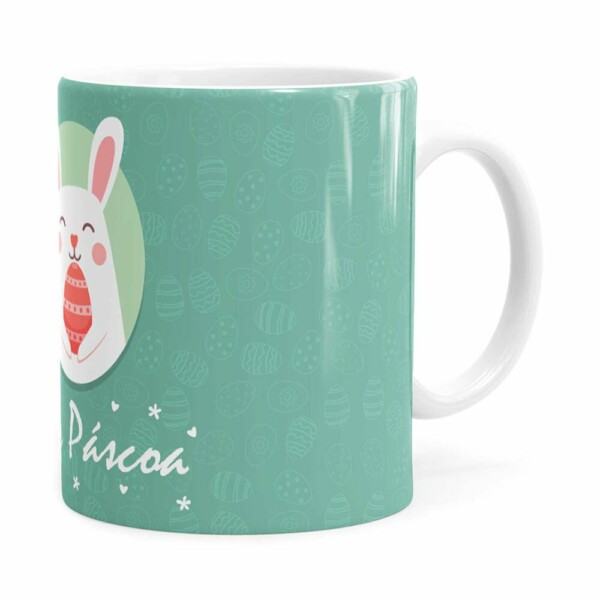 Caneca Feliz Páscoa V06 Branca