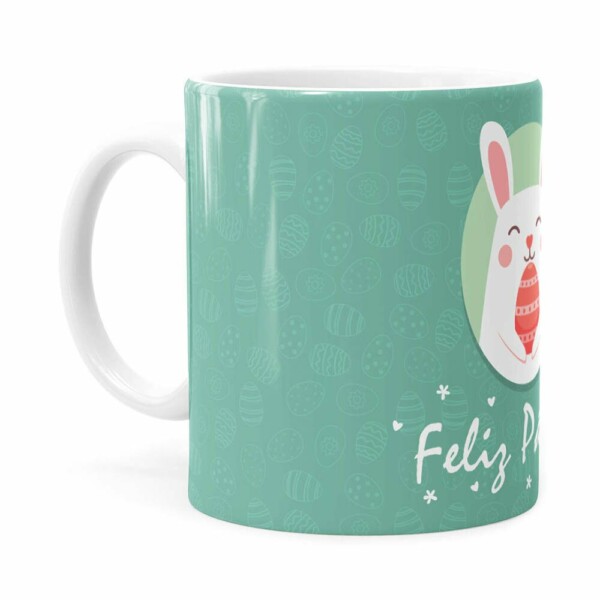 Caneca Feliz Páscoa V06 Branca
