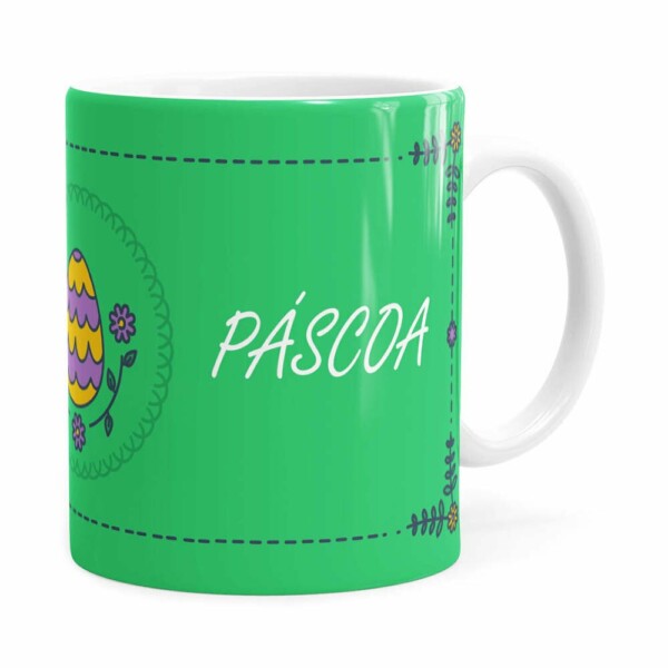 Caneca Feliz Páscoa V07 Branca