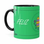 Caneca Feliz Páscoa V07 Preta