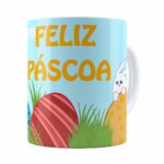 Caneca Feliz Páscoa V08 Branca