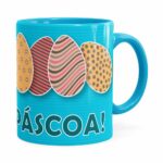 Caneca Feliz Páscoa V09 Azul Claro