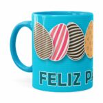 Caneca Feliz Páscoa V09 Azul Claro