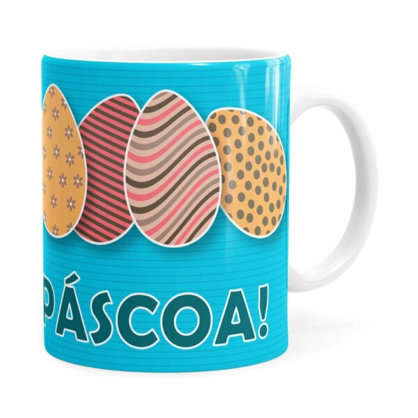 Caneca Feliz Páscoa V09 Branca