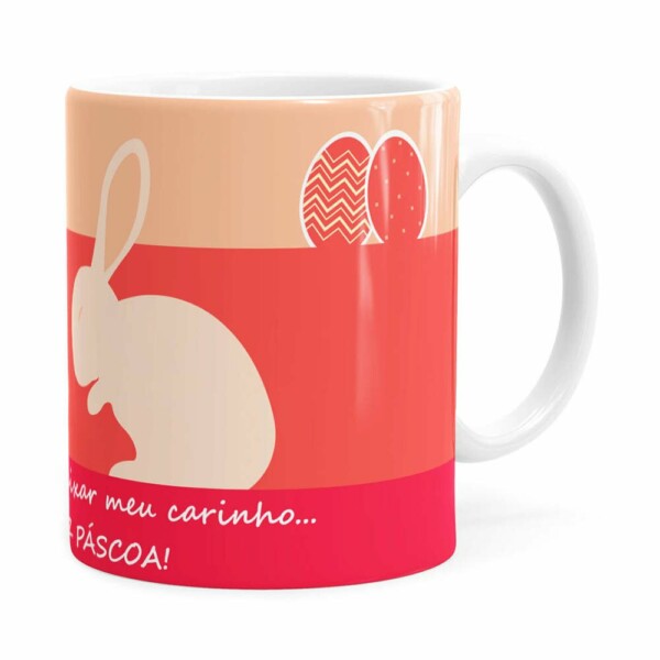 Caneca Feliz Páscoa V10 Branca