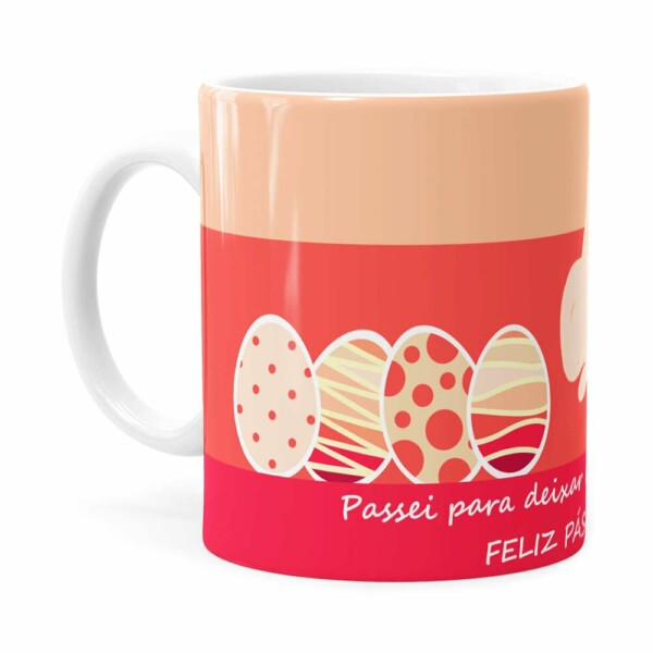 Caneca Feliz Páscoa V10 Branca