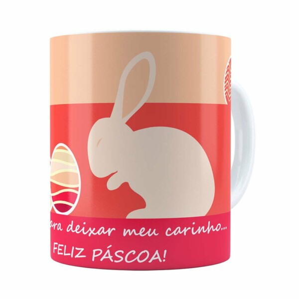 Caneca Feliz Páscoa V10 Branca