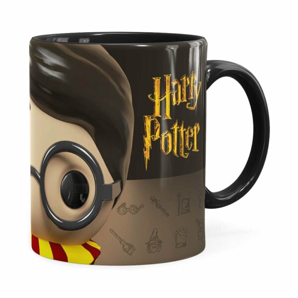 Caneca Harry Potter 3d Print Preta