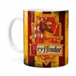 Caneca Harry Potter Gryffindor Porcelana Branca