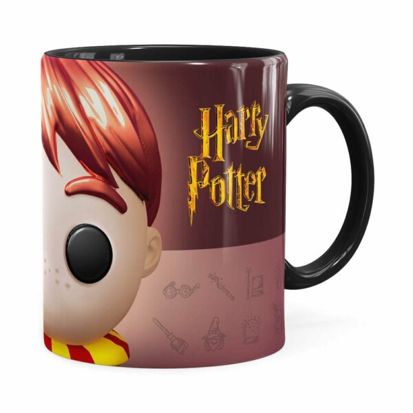 Caneca Harry Potter Ron 3d Print Preta