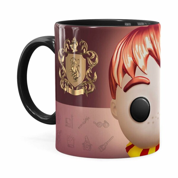 Caneca Harry Potter Ron 3d Print Preta
