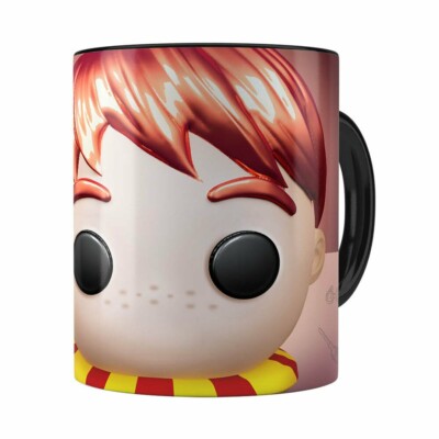 Caneca Harry Potter Ron 3d Print Preta
