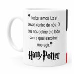 Caneca Harry Potter Todos Temos Luz Branca