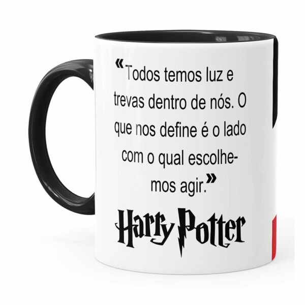 Caneca Harry Potter Todos Temos Luz Branca