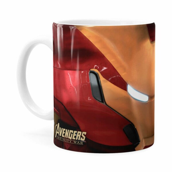 Caneca Homem De Ferro 3d Print Avengers Branca