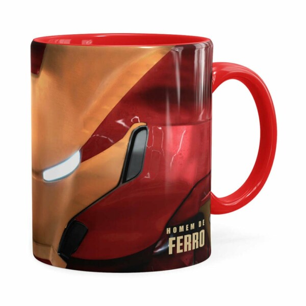 Caneca Homem De Ferro 3d Print Avengers Vermelha