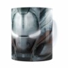 Caneca Homem De Ferro 3d Print Máquina De Combate Branca