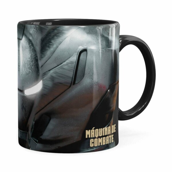 Caneca Homem De Ferro 3d Print Máquina De Combate Preta