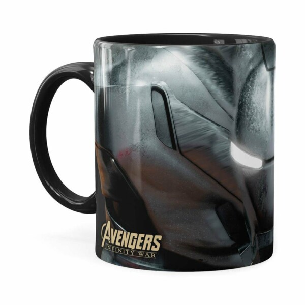 Caneca Homem De Ferro 3d Print Máquina De Combate Preta