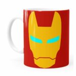 Caneca Homem De Ferro Minimalista Branca