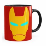 Caneca Homem De Ferro Minimalista Preta