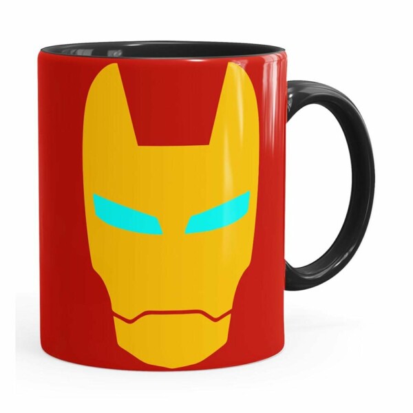 Caneca Homem De Ferro Minimalista Preta