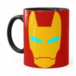 Caneca Homem De Ferro Minimalista Preta