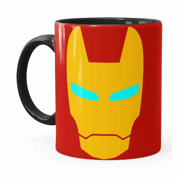 Caneca Homem De Ferro Minimalista Preta