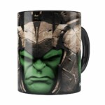 Caneca Hulk 3d Print Avengers Ragnarok Preta