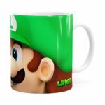 Caneca Luigi 3d Print Super Mario Branca