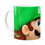 Caneca Luigi 3d Print Super Mario Branca
