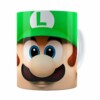 Caneca Luigi 3d Print Super Mario Branca