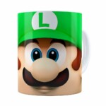 Caneca Luigi 3d Print Super Mario Branca