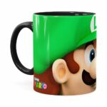 Caneca Luigi 3d Print Super Mario Preta