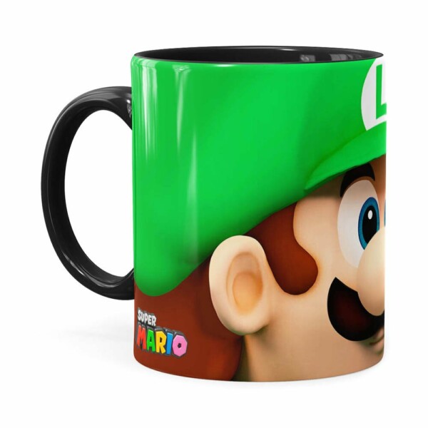 Caneca Luigi 3d Print Super Mario Preta