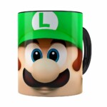 Caneca Luigi 3d Print Super Mario Preta