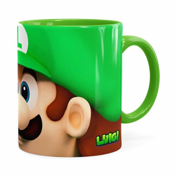 Caneca Luigi 3d Print Super Mario Verde Claro